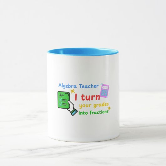 代数先生私はあなたの等級を分数に変える マグカップ (中央)