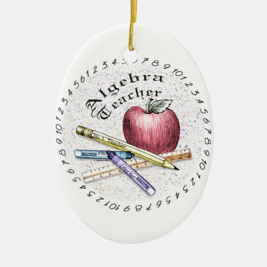 代数先生 セラミックオーナメント (正面)