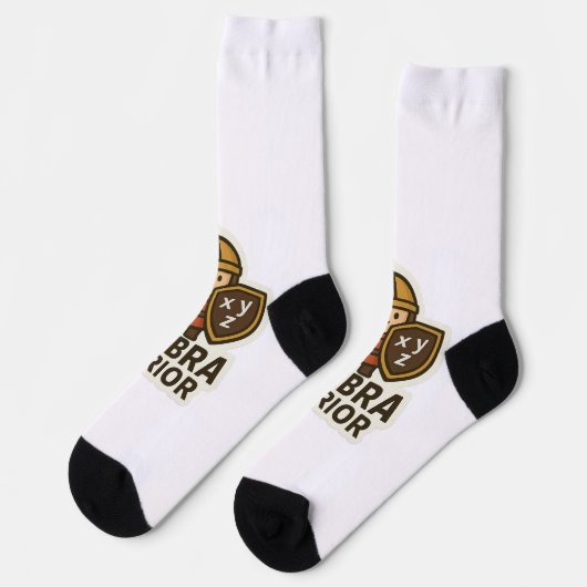 代数学の戦士ステッカー – かわいい数学の英雄 ソックス (左)