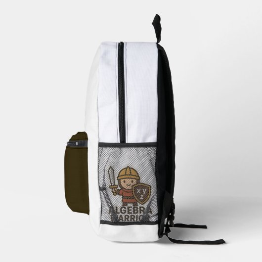 代数学の戦士ステッカー – かわいい数学の英雄 プリントバックパック (右)