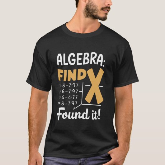代数学の検索X数おもしろい数先生学生おもしろいMa Tシャツ (正面)