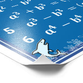 代数学クラスルームのポスター – 青い海 フォトプリント (角)