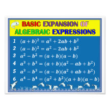 代数学クラスルームのポスター – 青い海