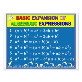 代数学クラスルームのポスター – 青い海 フォトプリント           