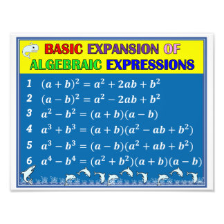 代数学クラスルームのポスター – 青い海 フォトプリント           