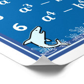 代数学クラスルームのポスター – 青い海 ポスター (角)