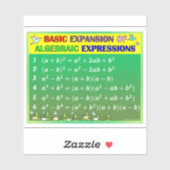 代数学ステッカー – グリーンフォレスト シール (シート)