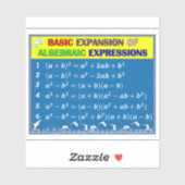 代数学ステッカー – 青海 シール (シート)