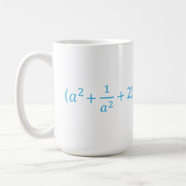代数的恒等式 a^2 + 1 a^2 + 2 - 2 数学方程式 コーヒーマグカップ