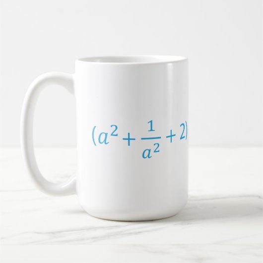 代数的恒等式 a^2 + 1 a^2 + 2 - 2 数学方程式 コーヒーマグカップ (左)