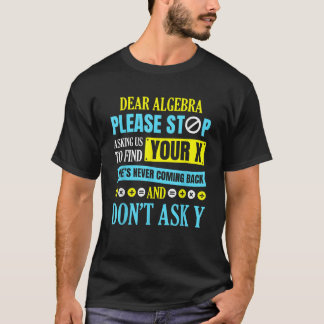 代数親愛数学ギフト女子男性へ子供先生 Tシャツ
