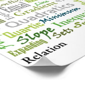 代数（緑） ポスター (角)