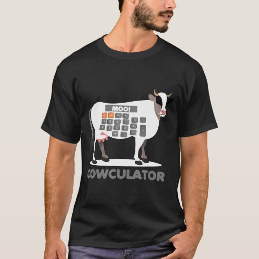 代数Math Calculator おもしろい Problem Solver Cow M Tシャツ (正面)