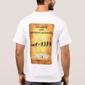 代替アパレルTシャツ: Math 頭が切れる Caveman Tシャツ (裏面)