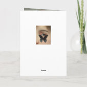 代替アートヴィンテージポートレートティール（緑がかった色）カラーブロック カード (裏面)