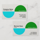 代替クライアントII – 青と緑 名刺 (正面/裏面)