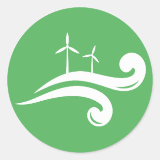 代替グリーンエネルギー風力発電シール ラウンドシール