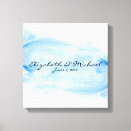 代替ゲストブックストレッチキャンバスの水彩 キャンバスプリント