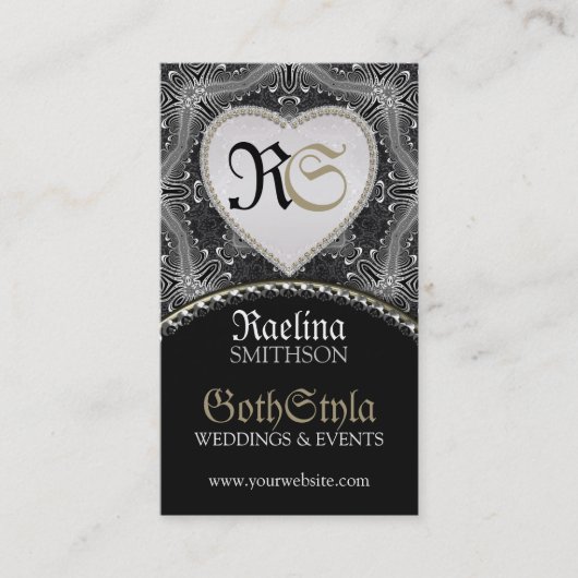 代替ゴシック暗黒イベントとウェディングプランナー 名刺 (正面)