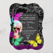 代替ゴシック糖スカル結婚ズ 招待状 (正面/裏面)