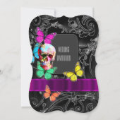 代替ゴシック糖スカル結婚ズ 招待状 (裏面)