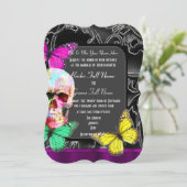 代替ゴシック糖スカル結婚ズ 招待状 (スタンド正面)