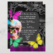 代替ゴシック糖スカル結婚ズ 招待状 (正面/裏面)