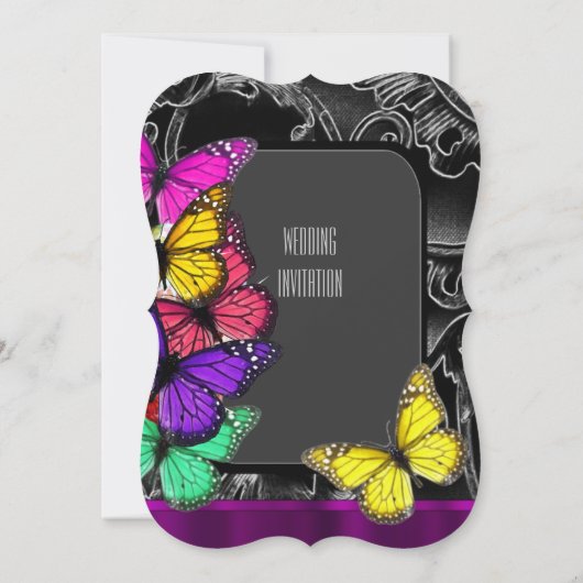 代替ゴシック蝶 招待状 (裏面)