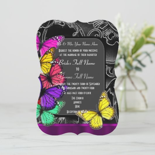 代替ゴシック蝶 招待状 (スタンド正面)