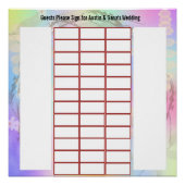 代替デザインのゲスト結婚署名 ポスター (正面)