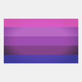 代替トランスジェンダープライドフラグ 長方形シール (正面)