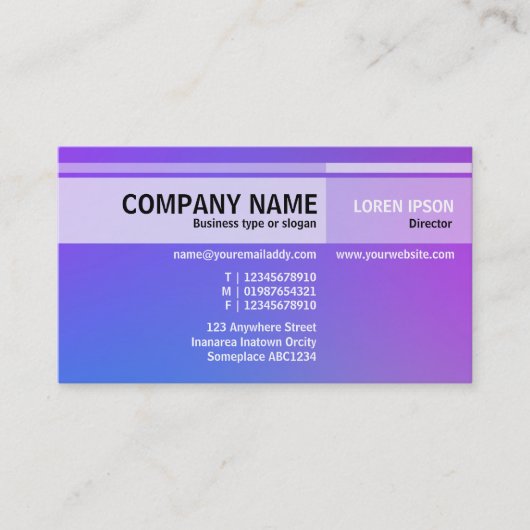 代替トーン – ソフトグラデーションの名刺 名刺 (正面)