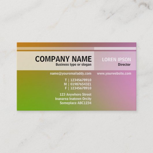 代替トーン – ソフトグラデーションの名刺 名刺 (正面)