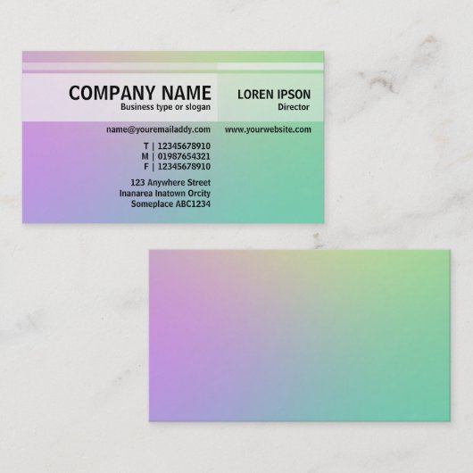 代替トーン – ソフトグラデーションの名刺 名刺 (正面/裏面)