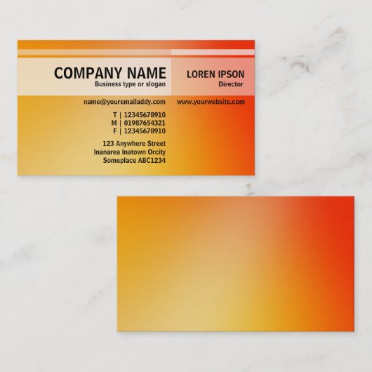 代替トーン – ソフトグラデーションの名刺 名刺 (正面/裏面)