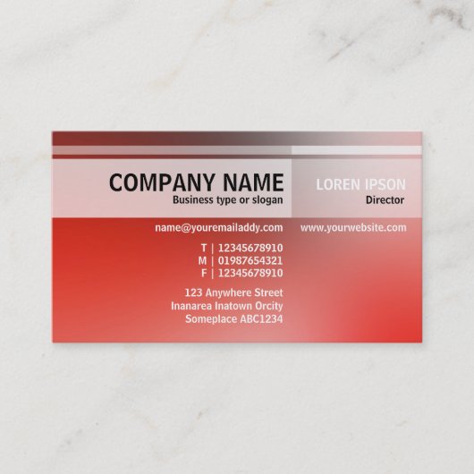 代替トーン – ソフトグラデーションの名刺 名刺 (正面)