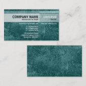代替トーン – 樺の木ツリー – 暗いティール（緑がかった色） 名刺 (正面/裏面)