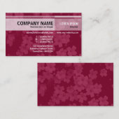 代替トーン – 花 – クリムゾンマルーン 名刺 (正面/裏面)