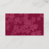 代替トーン – 花 – クリムゾンマルーン 名刺 (裏面)