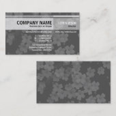 代替トーン – 花 – グレー 名刺 (正面/裏面)