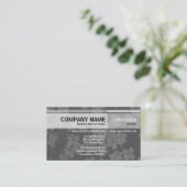 代替トーン – 花 – グレー 名刺 (スタンド正面)