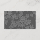 代替トーン – 花 – グレー 名刺 (裏面)