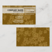 代替トーン – 花 – 茶 名刺 (正面/裏面)