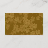 代替トーン – 花 – 茶 名刺 (裏面)