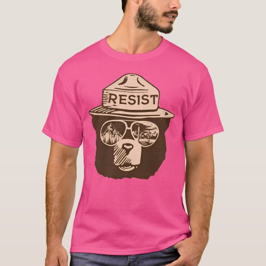 代替ナショナルパークサービス 抵抗 私たちの米国を守れ Tシャツ (正面)