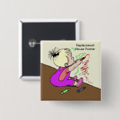 代替ハウスの画家 缶バッジ (正面&裏面)