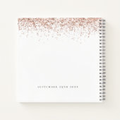 代替バラ金ゴールドグリッターキンセアニラゲストブック ノートブック (裏面)