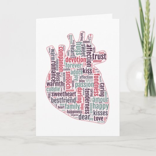 代替バレンタイン解剖ハート カード (正面)