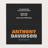 代替パーフェクトサイズグレーオレンジはっきりした文字 名刺 (外部フラット)