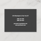 代替パーフェクトサイズグレーオレンジはっきりした文字 名刺 (裏面)